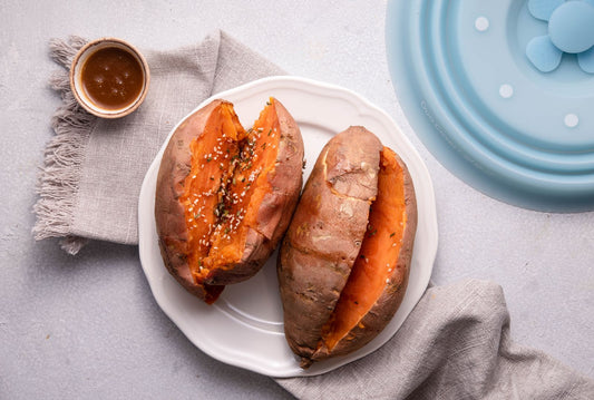baked sweet potatoes on microwave, microwaved sweet potato, sweet potatoes meals for one, single serving