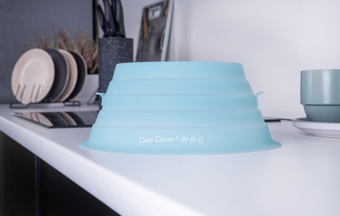 Duo cover, silicone sustainable microwave cover plastic free cover
