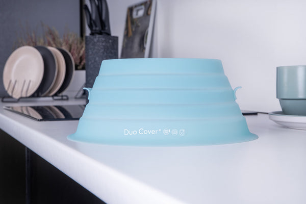 Duo cover, silicone sustainable microwave cover plastic free cover