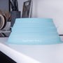 Duo Cover placed on the kitchen counter, silicone eco-friendly microwave cover