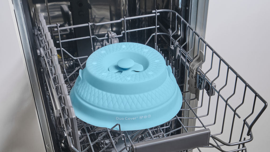 Duo Cover 2.0 on the top rack of the dishwasher